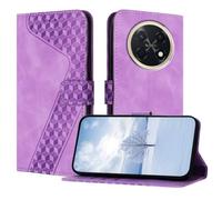 OKZone Funda para Huawei Enjoy 90 Pro MAX 5G,PU Cuero Flip Carcasa Fundas Móvil de Tapa Libro Caso Piel PU Billetera Case Telefono Cubrir Móvil Cover con Cáscara de TPU(Púrpura)