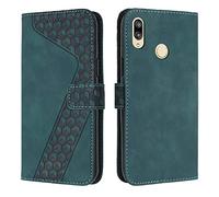 OKZone Funda para Huawei Honor 10 Lite/20 Lite/10i/20i/P Smart 2019, PU Cuero Flip Carcasa Fundas Móvil de Tapa Libro Caso Piel PU Case Telefono Cubrir Móvil Phone Cover con Cáscara de TPU (Verde)
