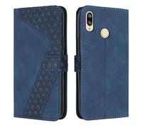 OKZone Funda para Huawei Honor 10 Lite/20 Lite/10i/20i/P Smart 2019, PU Cuero Flip Carcasa Fundas Móvil de Tapa Libro Caso Piel PU Case Telefono Cubrir Móvil Phone Cover con Cáscara de TPU (Azul)