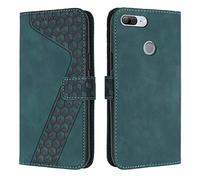 OKZone Funda para Huawei Honor 9 Lite/P Smart 2018/Enjoy 7S, PU Cuero Flip Carcasa Fundas Móvil de Tapa Libro Caso Piel PU Billetera Case Telefono Cubrir Móvil Phone Cover con Cáscara de TPU (Verde)