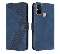 OKZone Funda para Huawei Honor 9A/Honor Play 9A, PU Cuero Flip Carcasa Fundas Móvil de Tapa Libro Caso Piel PU, Billetera Tarjetero Case Telefono Cubrir Móvil Phone Cover con Cáscara de TPU (Azul)