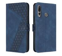 OKZone Funda para Huawei P Smart Z/Y9 Prime 2019, PU Cuero Flip Carcasa Fundas Móvil de Tapa Libro Caso Piel PU, Billetera Tarjetero Case Telefono Cubrir Móvil Phone Cover con Cáscara de TPU (Azul)