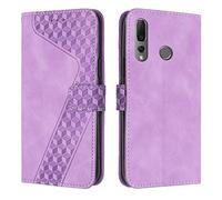 OKZone Funda para Huawei P Smart Z/Y9 Prime 2019, PU Cuero Flip Carcasa Fundas Móvil de Tapa Libro Caso Piel PU, Billetera Tarjetero Case Telefono Cubrir Móvil Phone Cover con Cáscara de TPU (Púrpura)