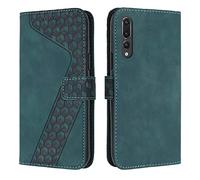 OKZone Funda para Huawei P20 Pro, PU Cuero Flip Carcasa Fundas Móvil de Tapa Libro Caso Piel PU para Huawei P20 Pro, Billetera Case Telefono Cubrir Móvil Phone Cover con Cáscara de TPU (Verde)