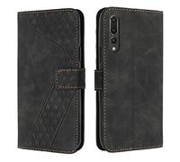 OKZone Funda para Huawei P20 Pro, PU Cuero Flip Carcasa Fundas Móvil de Tapa Libro Caso Piel PU para Huawei P20 Pro, Billetera Case Telefono Cubrir Móvil Phone Cover con Cáscara de TPU (Negro)