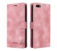 OKZone Funda para Huawei Y5 2018/Honor 7S, Premium PU Cuero Cierre Magnético Tipo Libro Flip Folio Carcasa Soporte Plegable Ranuras para Tarjetas Cáscara de TPU para Huawei Y5 2018/Honor 7S (Rosado)