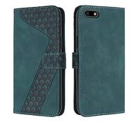 OKZone Funda para Huawei Y5 2018/Honor 7S/Y5 Prime 2018, PU Cuero Flip Carcasa Fundas Móvil de Tapa Libro Caso Piel PU Billetera Tarjetero Case Telefono Cubrir Móvil Phone Cover (Verde)