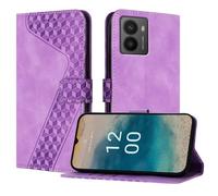 OKZone Funda para Nokia HMD Fusion, PU Cuero Flip Carcasa Fundas Móvil de Tapa Libro Caso Piel PU Billetera Case Telefono Cubrir Móvil Cover con Cáscara de TPU(Púrpura)