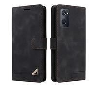 OKZone Funda para OPPO A36/A96/A76/Realme 9I, Premium PU Cuero Cierre Magnético Tipo Libro Flip Folio Carcasa Soporte Plegable Ranuras para Tarjetas para OPPO A36/A96/A76/Realme 9I (Negro)