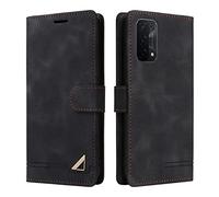 OKZone Funda para OPPO A54 5G/A74 5G/A93 5G, Premium PU Cuero Cierre Magnético Tipo Libro Flip Folio Carcasa Soporte Plegable Ranuras para Tarjetas Cáscara de TPU para OPPO A54 5G/A74 5G (Negro)