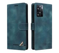 OKZone Funda para OPPO A57/A77/A57S 4G, Premium PU Cuero Cierre Magnético Tipo Libro Flip Folio Carcasa Soporte Plegable Ranuras para Tarjetas Cáscara de TPU para OPPO A57/A77/A57S 4G (Verde)