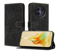 OKZone Funda para Realme 12 5G/Realme 12x 5G/Realme C65 5G, PU Cuero Flip Carcasa Fundas Móvil de Tapa Libro Caso Piel PU Billetera Case Telefono Cubrir Móvil Cover con Cáscara de TPU(Negro)