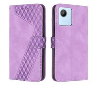 OKZone Funda para Realme C30 / Realme Narzo 50i Prime, PU Cuero Flip Carcasa Fundas Móvil de Tapa Libro Caso Piel PU, Billetera Case Telefono Cubrir Móvil Phone Cover con Cáscara de TPU (Púrpura)