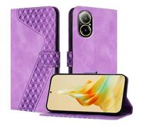 OKZone Funda para Realme C67 4G, PU Cuero Flip Carcasa Fundas Móvil de Tapa Libro Caso Piel PU Billetera Case Telefono Cubrir Móvil Cover con Cáscara de TPU(Púrpura)