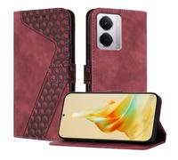 OKZone Funda para Realme P3 5G/14T 5G,PU Cuero Flip Carcasa Fundas Móvil de Tapa Libro Caso Piel PU Billetera Case Telefono Cubrir Móvil Cover con Cáscara de TPU(Rojo)