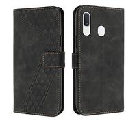 OKZone Funda para Samsung Galaxy A20E/A10E, PU Cuero Flip Carcasa Fundas Móvil de Tapa Libro Caso Piel PU para Samsung A20E/A10E, Carcasa Galaxy A20E/A10E con Tapa Case Telefono Móvil Cover (Negro)