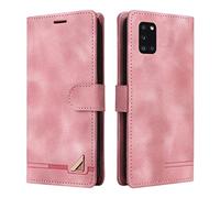 OKZone Funda para Samsung Galaxy A31, Premium PU Cuero Cierre Magnético Tipo Libro Flip Folio Carcasa Soporte Plegable Ranuras para Tarjetas Cáscara de TPU para Samsung Galaxy A31 (Rosado)
