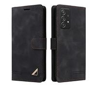 OKZone Funda para Samsung Galaxy A72, Premium PU Cuero Cierre Magnético Tipo Libro Flip Folio Carcasa Soporte Plegable Ranuras para Tarjetas Cáscara de TPU para Samsung Galaxy A72 (Negro)