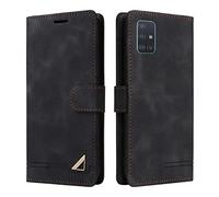 OKZone Funda para Samsung Galaxy A81/M60S/Note 10 Lite, Premium PU Cuero Cierre Magnético Tipo Libro Flip Folio Carcasa Soporte Plegable Ranuras para Tarjetas Cáscara de TPU (Negro)