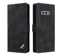 OKZone Funda para Samsung Galaxy S10E, Premium PU Cuero Cierre Magnético Tipo Libro Flip Folio Carcasa Soporte Plegable Ranuras para Tarjetas Cáscara de TPU para Samsung Galaxy S10E (Negro)