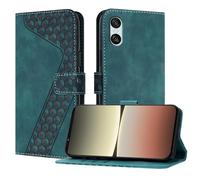 OKZone Funda para Sony Xperia 10 VII, PU Cuero Flip Carcasa Fundas Móvil de Tapa Libro Caso Piel PU Billetera Case Telefono Cubrir Móvil Cover con Cáscara de TPU(Verde)