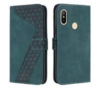 OKZone Funda para Xiaomi Mi 6X/Mi A2, PU Cuero Flip Carcasa Fundas Móvil de Tapa Libro Caso Piel PU para Xiaomi Mi 6X/Mi A2, Billetera Case Telefono Cubrir Móvil Cover con Cáscara de TPU (Verde)