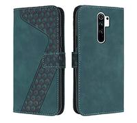 OKZone Funda para Xiaomi Redmi 9/Redmi 9 Power, PU Cuero Flip Carcasa Fundas Móvil de Tapa Libro Caso Piel PU para Xiaomi Redmi 9/Redmi 9 Power, Billetera Case Telefono Cubrir Móvil Cover (Verde)