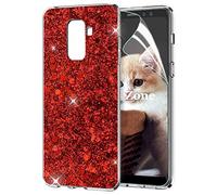 OKZone Funda Samsung Galaxy A8 Plus 2018, Cárcasa Brilla Glitter Brillante TPU Silicona Parachoque Teléfono Smartphone Case [Protección a Pantalla y Cámara] para Samsung Galaxy A8 Plus 2018 (Rosso)