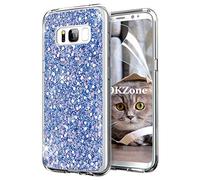 OKZone Funda Samsung Galaxy S8 Plus, Cárcasa Brilla Glitter Brillante TPU Silicona Parachoque Teléfono Smartphone Móvil Case [Compatible con Carga Inalámbrica] para Samsung Galaxy S8 Plus (Azul)