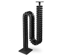 OL Oskar Lehmann Kuba Slim Line Guía de cables cuadrada, longitud de 1.260 mm, funda de cable, negro