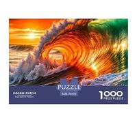 Ola de Colores Puzzle de 1000 Piezas Papel Puzzle para Adultos Paisaje Marino Dinámico Relajación Enfoque Regalo Hogar 70x50cm/1000pcs 70x50cm/1000pcs