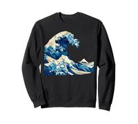 Ola de Hokusai Gran Ola de Origami japonés Frente a Kanagawa Sudadera