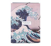 Carpeta A4 solapas Ola de Kanagawa - Carpeta clasificadora escolar, Archivador/Carpeta portafolios - Carpeta gomas A4 - Vuelta al cole Material escolar