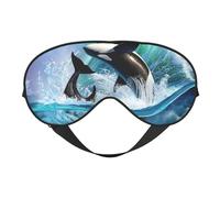 Ola de orcas orcas, Cubreojos completos Antifaz bloqueador de luz Antifaz para dormir Antifaz suave con los ojos vendados Noche