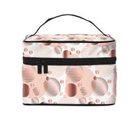 Ola de Oro Rosa, Bolsa de Maquillaje Bolsa de cosméticos Bolsa de Aseo de Viaje portátil Estuche para lápices