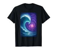 Ola del océano cósmico se Encuentra con la Galaxia Espiral, Obra de Arte Camiseta