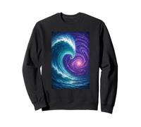 Ola del océano cósmico se Encuentra con la Galaxia Espiral, Obra de Arte Sudadera