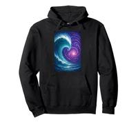 Ola del océano cósmico se Encuentra con la Galaxia Espiral, Obra de Arte Sudadera con Capucha