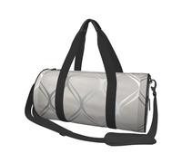 Ola Geométrico Gris Plata, Bolsa de Viaje de Gran Capacidad, Bolso Redondo, Bolsa de Viaje Deportiva, Bolsa de Mano, Bolsa de Fitness