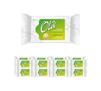 OLA Papel Higiénico Humedecido con Extracto de Manzanilla y Ácido Láctico Desechable - (16x40 Piezas) Papel Humedecido - Combinación de papel húmedo y toallita, piel sensible - 640 Piezas