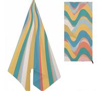 Ola Toalla Playa Grande 160X80cm, Amarillo Micro Fibra, Extra Grande & Suave, para Familia, Viaje, Piscina, Picnic, Camping, Yoga K-212