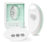 Olababy Recortadora de uñas eléctrica recargable para bebés | Cortaúñas recién nacidos | Archivo electrónico para bebés | Kit de aseo de uñas para bebés y niños pequeños | Fundamentos de manicura portátil | Juego de cortador de uñas con luz LED