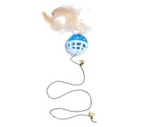 OLACD Juguete elástico para perseguir: pelota gatito portátil colgante lindo con teaser lindo ejercicio interior interactivo pluma falsa campana gato