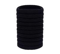 Olakin Gomas de Pelo de Algodón [10 Piezas], Suaves Cintas Elásticas para Peinados de Mujeres y Chicas Ideal para el Uso Diario (Negro)