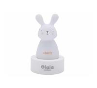Olala® - Conejo Nómada de Luz Nocturna LED para Bebé y Niño - Decoración Iluminada Ideal para Regalos de Nacimiento para Niñas y Niños - Recargable por inducción con larga autonomía (12h)
