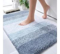 OLANLY Tapete de baño de Lujo de 30 x 20 Pulgadas, tapete de Microfibra extrasuave y ultraabsorbente, tapete de cerdas largas y Antideslizante, para Lavar y secar a máquina, para bañera y regadera,