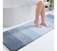 OLANLY Tapete de baño de Lujo de 59 x 20 Pulgadas, tapete de baño Hecho de Microfibra extrasuave y ultraabsorbente, tapete de cerdas largas y Antideslizante, para Lavar y secar a máquina, para bañera