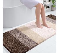 OLANLY Tapete de baño de Lujo de 59 x 24 Pulgadas, tapete de baño Hecho de Microfibra extrasuave y ultraabsorbente, tapete de cerdas largas y Antideslizante, para Lavar y secar a máquina, para bañera