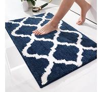 OLANLY Tapete de baño de Lujo, tapete de baño de Microfibra Suave y Absorbente, Antideslizante y Esponjoso, Lavar y secar a máquina, tapetes para el Suelo del baño, bañera y Ducha, 16 x 24 Pulgadas,