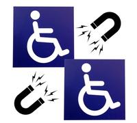 Olanmarp Placa magnética para coche para silla de ruedas, lámina magnética para el transporte de personas con discapacidad, hasta 190 km/h, alta fuerza adhesiva, resistente a los rayos UV y a la